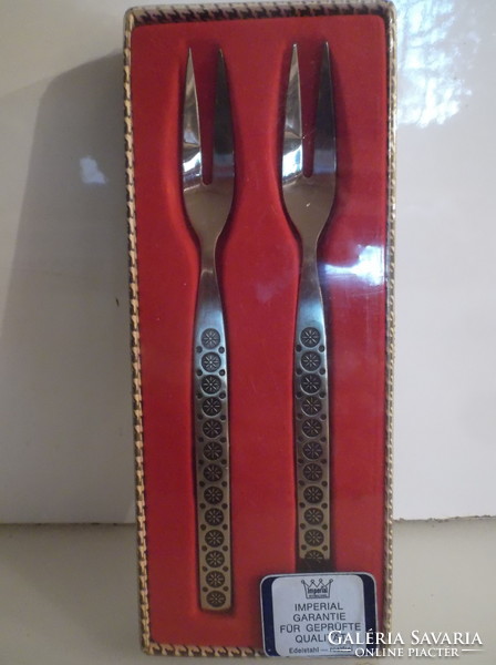 Cheese fork - 2 pcs - edelstahl - unopened - 18 x 2 cm - German