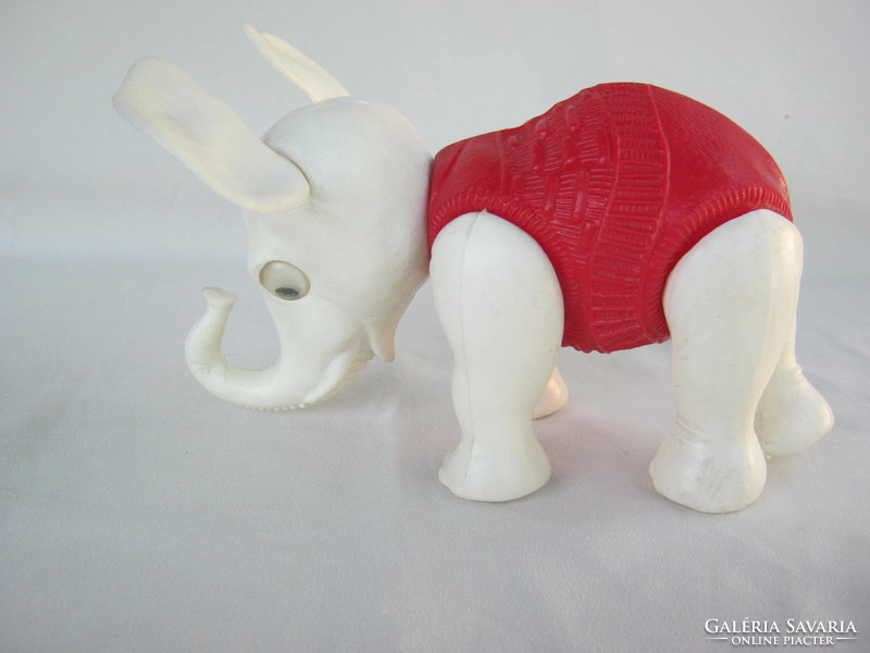 Retro ... DMSZ ? műanyag játék figura mozgó szemű elefánt