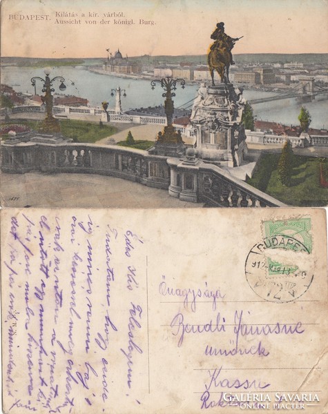 Budapest Kilátás a Királyi várból I 1912 RK Magyar Hungary