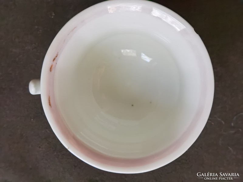 Antik biedermeier kézzel festett porcelán kávés csésze
