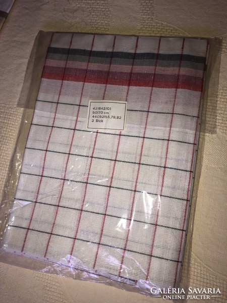 Retro colorful checkered tea towel (3 pcs/pack)