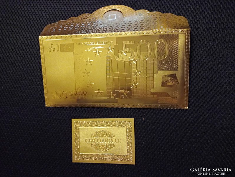 24 carat gold-plated banknote holder, 2 types