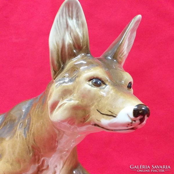 Royal dux large fox porcelain figure. 54 Cm.
