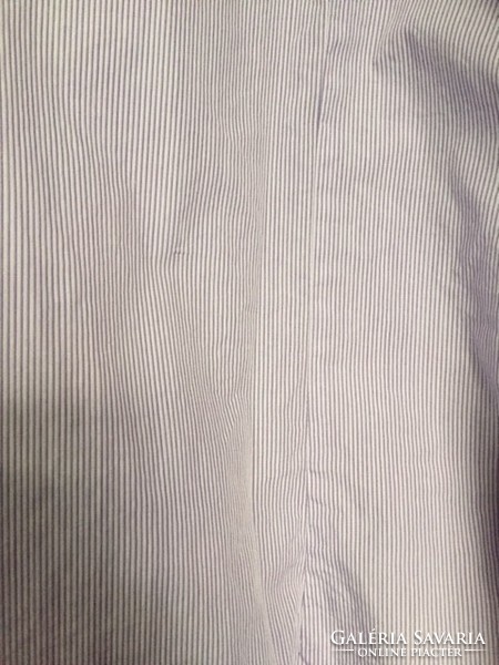 Márkás férfi, kamasz ruházat, halványlila vékony csíkos ing, French Connection márka, 16-os méret