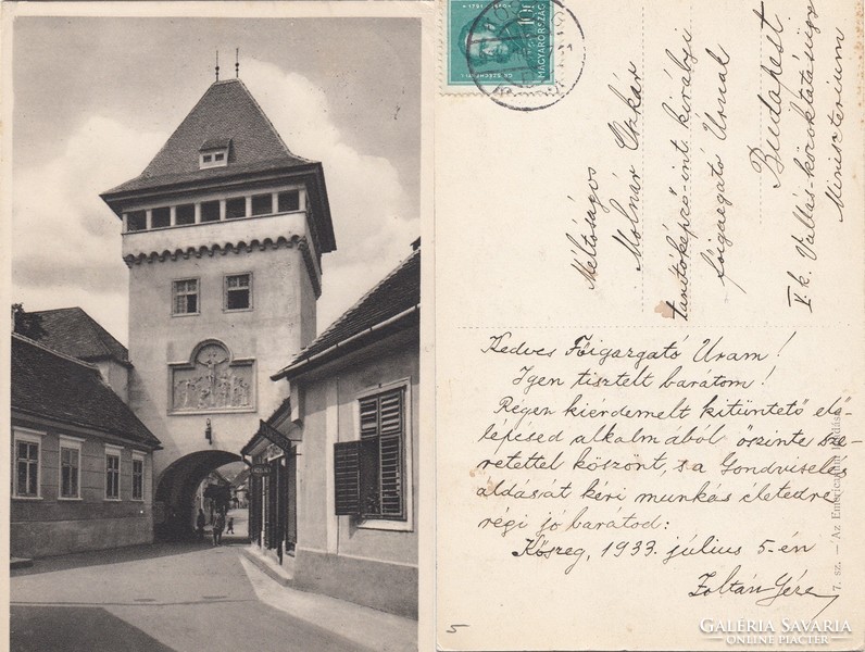 Kőszeg Hősök kapuja 1933 RK Magyar Hungary