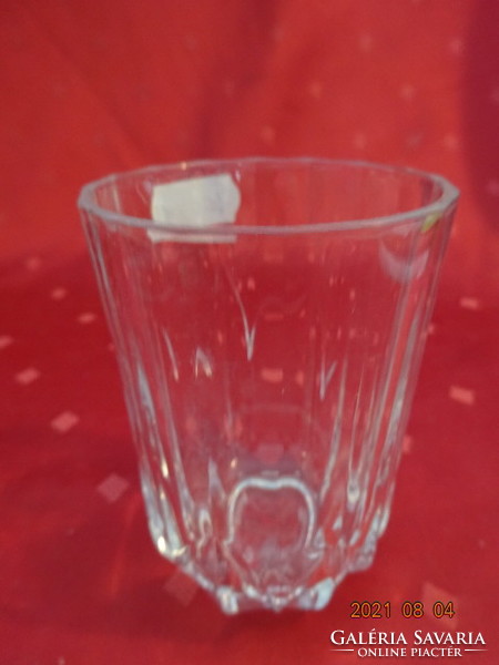 Glass cup, height 9.8 cm, diameter 6.5 cm. He has!