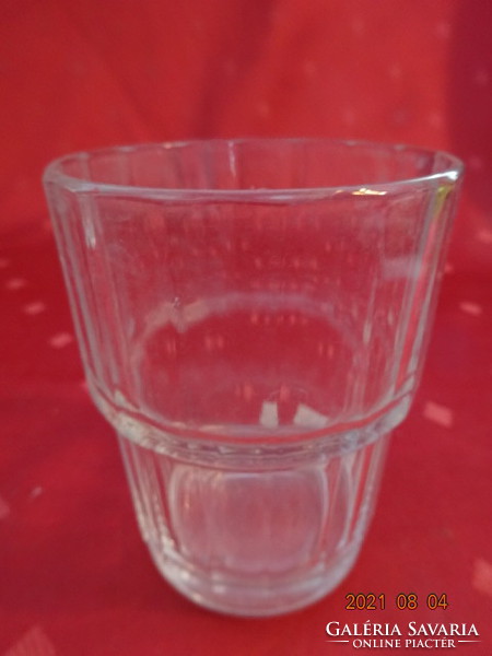 Glass cup, height 9 cm, diameter 7 cm. He has!
