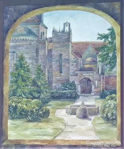Painting, irlna sz. Zagovorcheva, castle garden