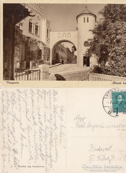 Veszprém Hősök kapuja 1937 RK Magyar Hungary