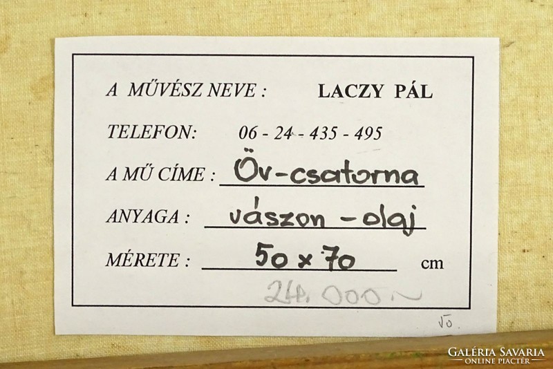 1F455 Laczy Pál : "Öv-csatorna" 2001