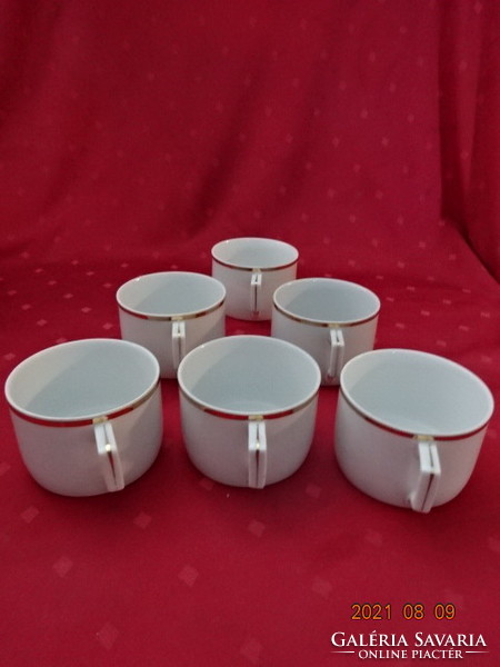 Zsolnay porcelain, antique, shield seal, set of six teacups. He has!