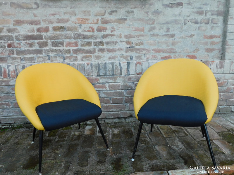 Refurbished pair of armchairs from the NDK, 1960s, vintage