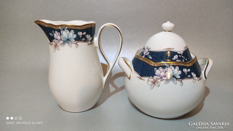 NORITAKE Japán minőségi porcelán teás kávés reggeliző készlet 6 személyes jelzett eredeti hibátlan