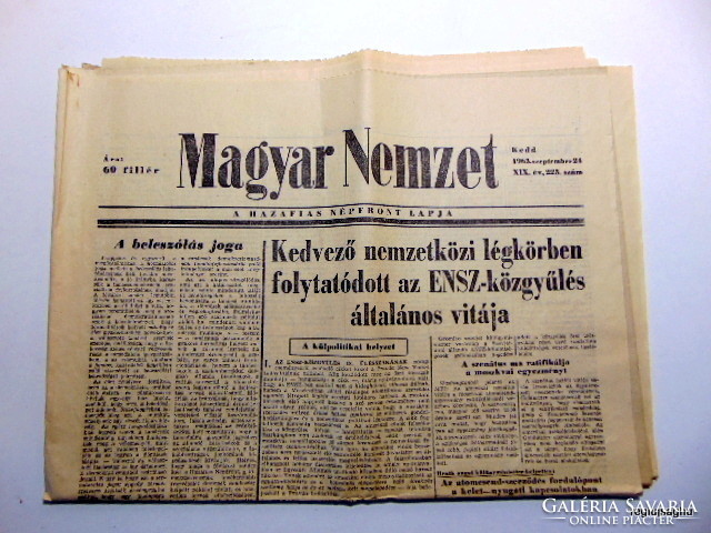 1963 szeptember 24  /  Magyar Nemzet  /  50 éves lettem :-) Ssz.:  19326