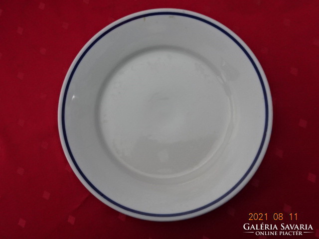 Zsolnay porcelain, blue striped flat plate, diameter 24 cm. He has!