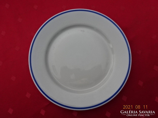 Lubjana Polish porcelain, small plate with blue stripes, diameter 19 cm. He has!