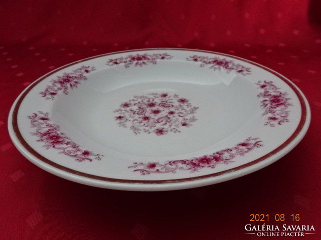 Alföldi porcelain, deep plate with pink flowers, diameter 23 cm. He has!