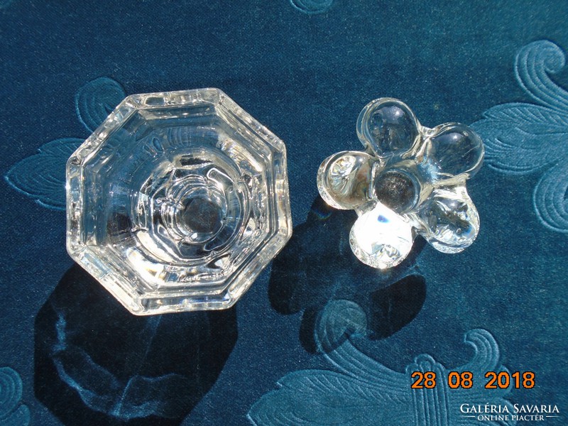 Two decorative, Scandinavian and French, thick-walled glasses