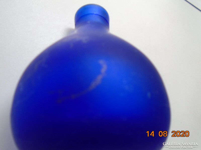 Kobaltkék opál üveg pipere palack