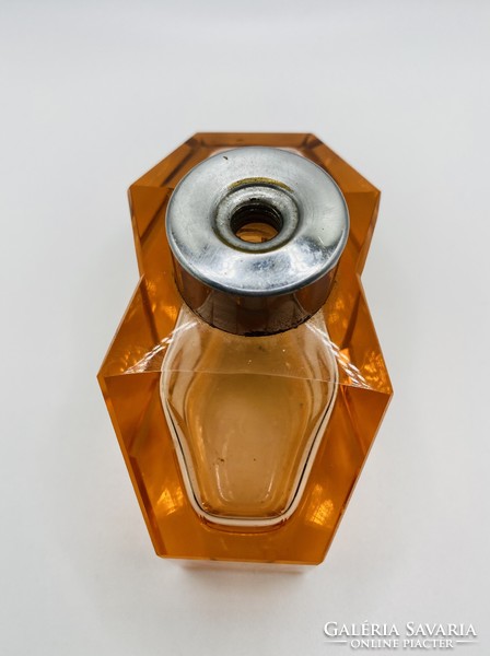 Régi Olasz Art Deco parfümös kölnis üveg