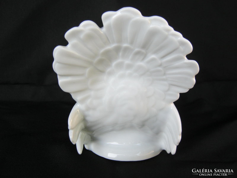 Retro ... Herend white porcelain turkey