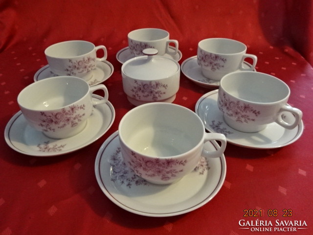 Raven House porcelain, teacup + saucer, all six pieces together. He has!