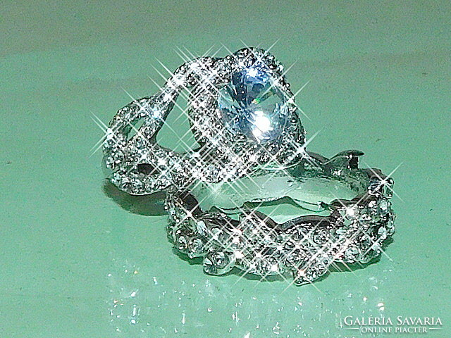 Mest. Diamond stone white gold filled ring- accompanying ring- dreamlike 2.