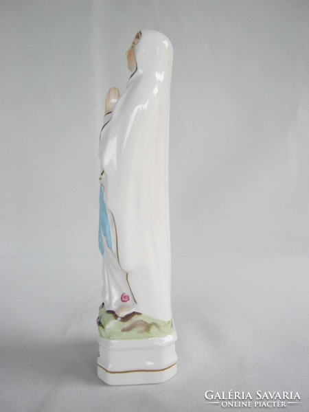 Magyar jelzett porcelán Lourdesi Szűz Mária Madonna