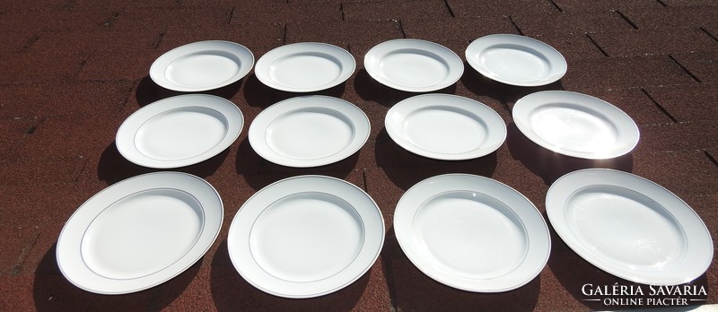 Alföldi aranyszegélyes fehér lapos tányér készlet 12 db -os 24 cm átmérő