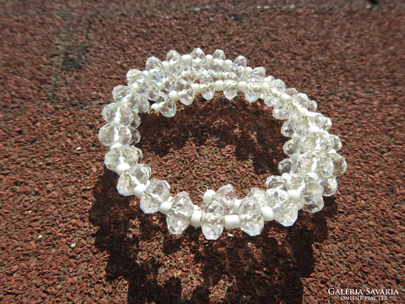 Crystal - white pearl - bracelet - bracelet