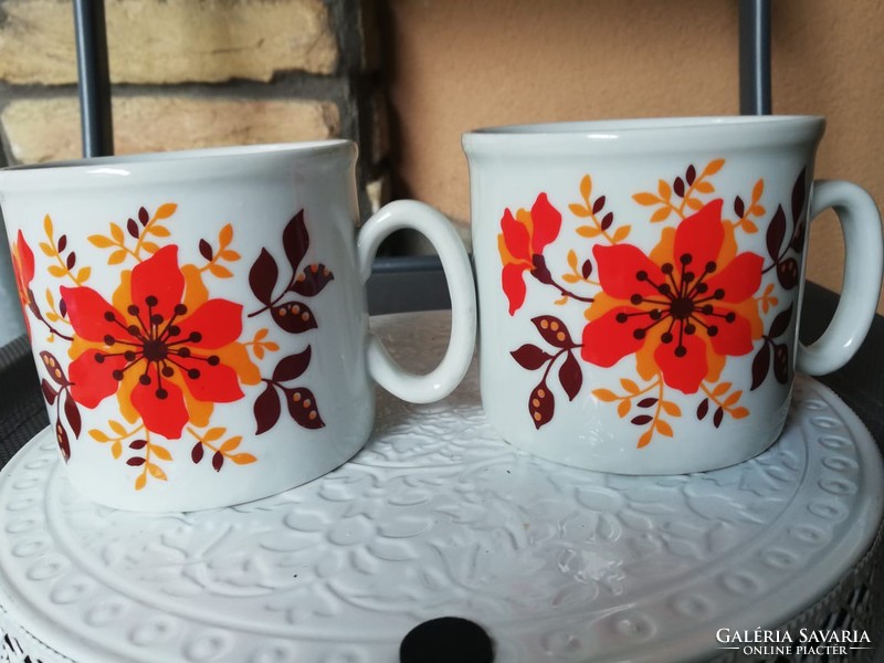 Pair of Zsolnay mugs 3 dl each