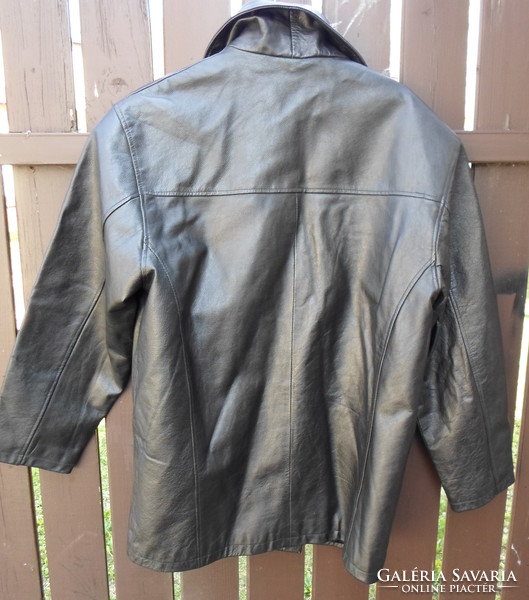 Men's leather jacket, jacket 4. (Enrico gorlani, black)