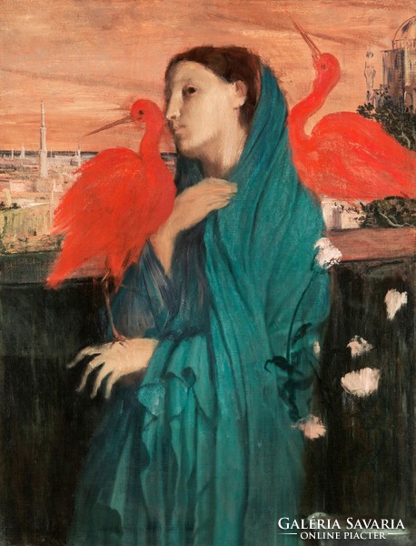 Edgar Degas -Jeune femme avec Ibis - reprodukciós nyomat