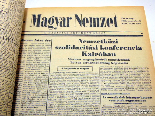 1968 szeptember 8  /  Magyar Nemzet  /  1968-as újság Születésnapra! Ssz.:  19586