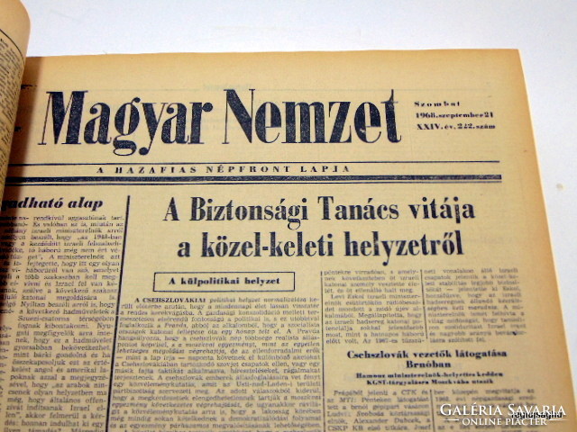 1968 szeptember 21  /  Magyar Nemzet  /  1968-as újság Születésnapra! Ssz.:  19596