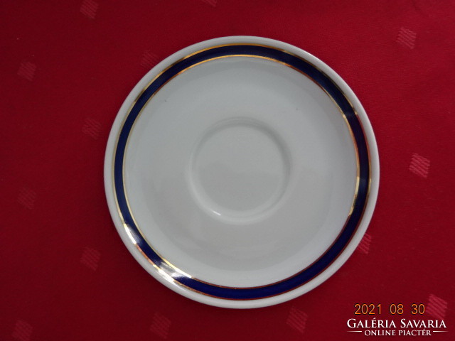 Alföldi porcelain coffee cup coaster, 5 mm blue stripe, diameter 11.7 cm. He has!