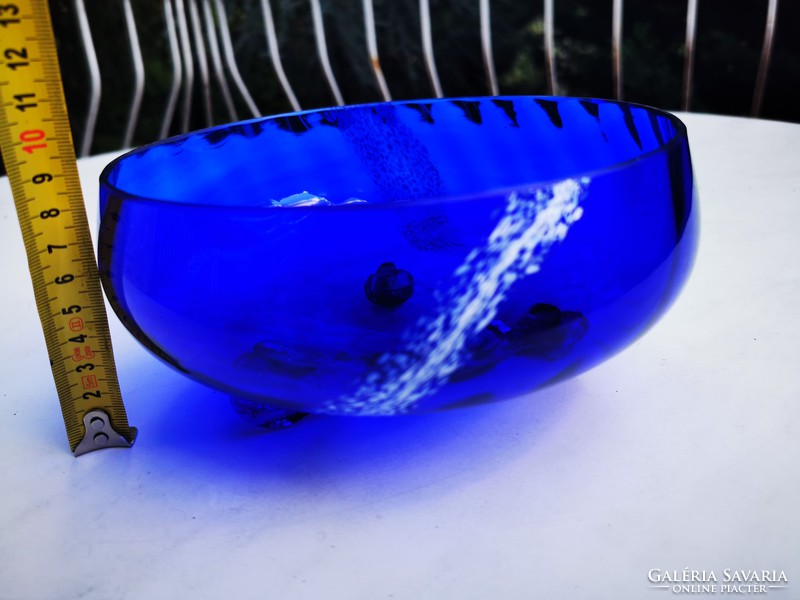 Cobalt blue serving bowl