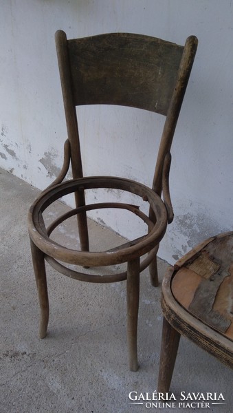 5 pieces of antique art deco or Thonet-style wooden chairs for renovation, preferably for sale together HUF 10,000