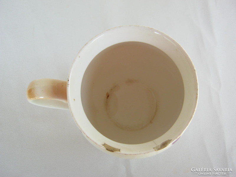 Granite ceramic polka dot mug with sour cream