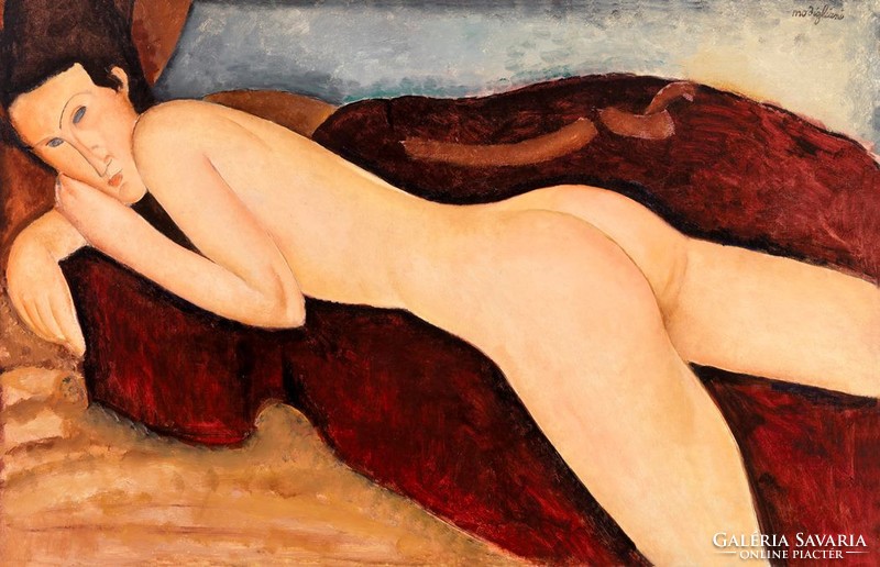 Amedeo Modigliani - Kitárulkozó Akt - vászonnyomat