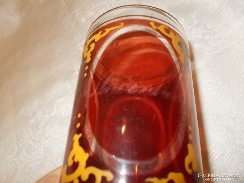 Antik biedermeier emlékpohár üveg pohár 19  század