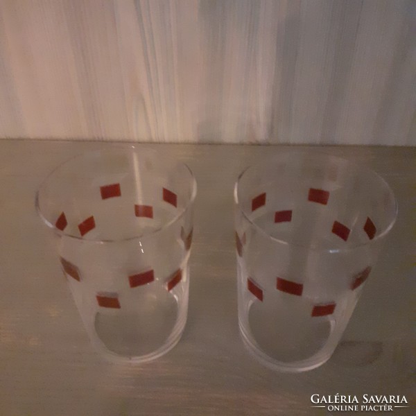 Rétro a 60-as években 2 db. vékony falú üveg pohár