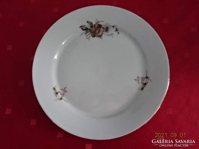 Alföldi porcelain small plate, brown rose pattern, diameter 19 cm. He has!