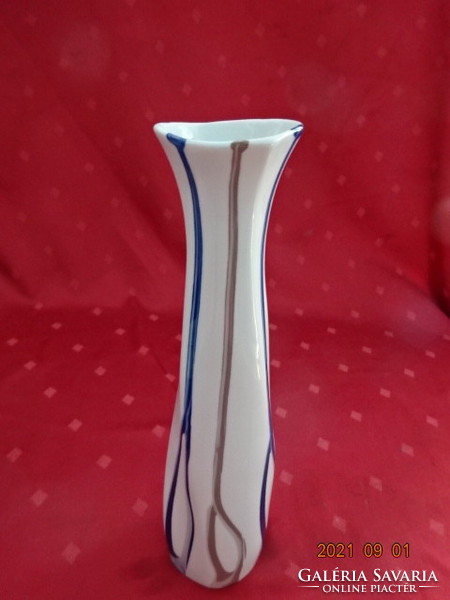 Aquincum porcelain vase, blue and gray hand-painted, height 23 cm. He has!