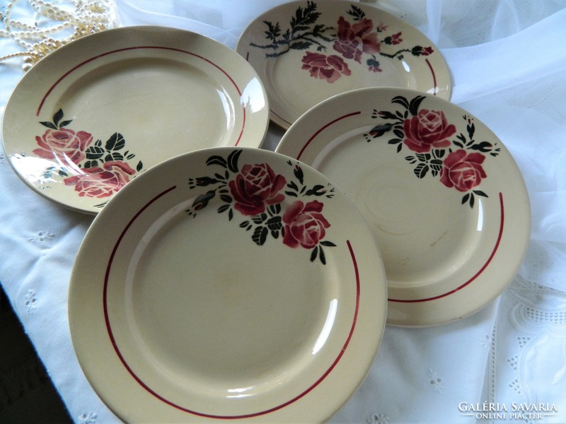 Fb badonviller French faience plate 4 pieces from the 1940s