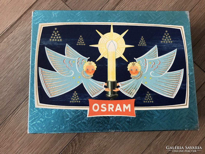 Antik Osram karácsonyfadísz égősor izzósor fényfüzér