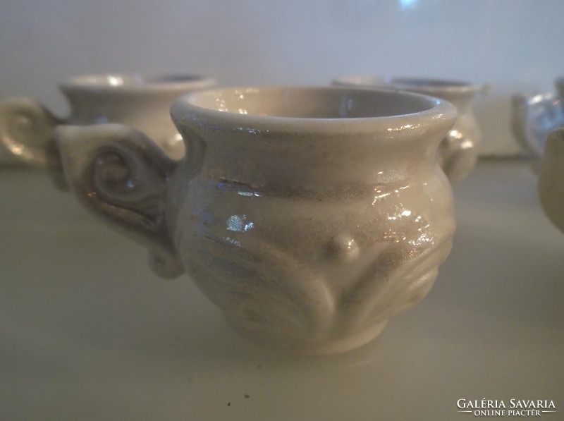 Cup - 5 pieces - old - cup - 6 x 4.5 Cm - porcelain - divided - perfect