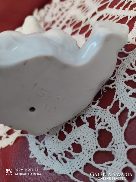 Herendi jelzett porcelán medve (9cm)