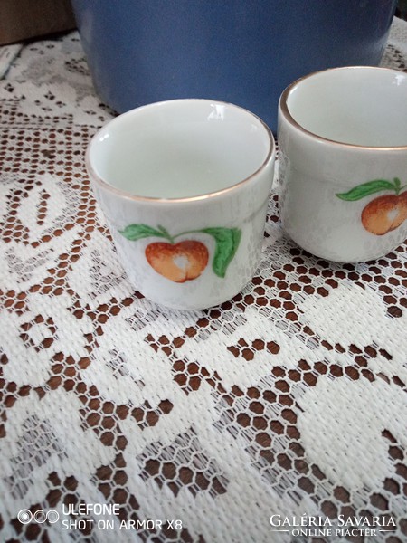 Lowland porcelain apricot pattern cupcups 2pcs