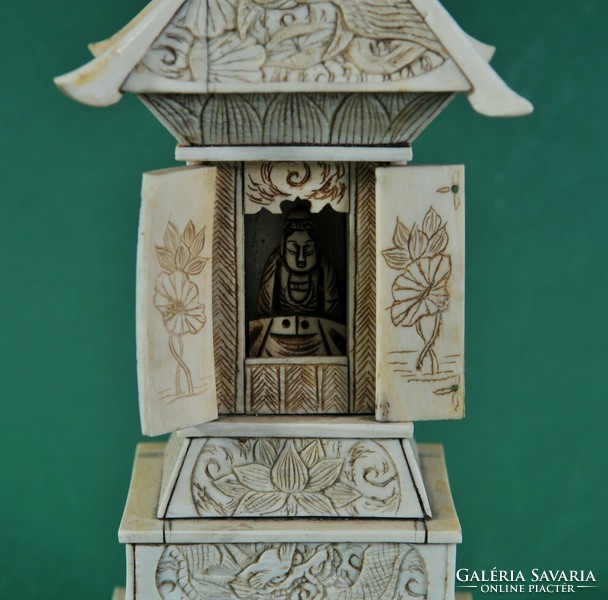 Antique, miniature Buddhist temple